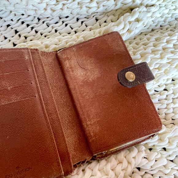 Louis Vuitton French Wallet Purse Monogram Ebene Canvas Kisslock Authentic 0099 - Picture 12 of 16